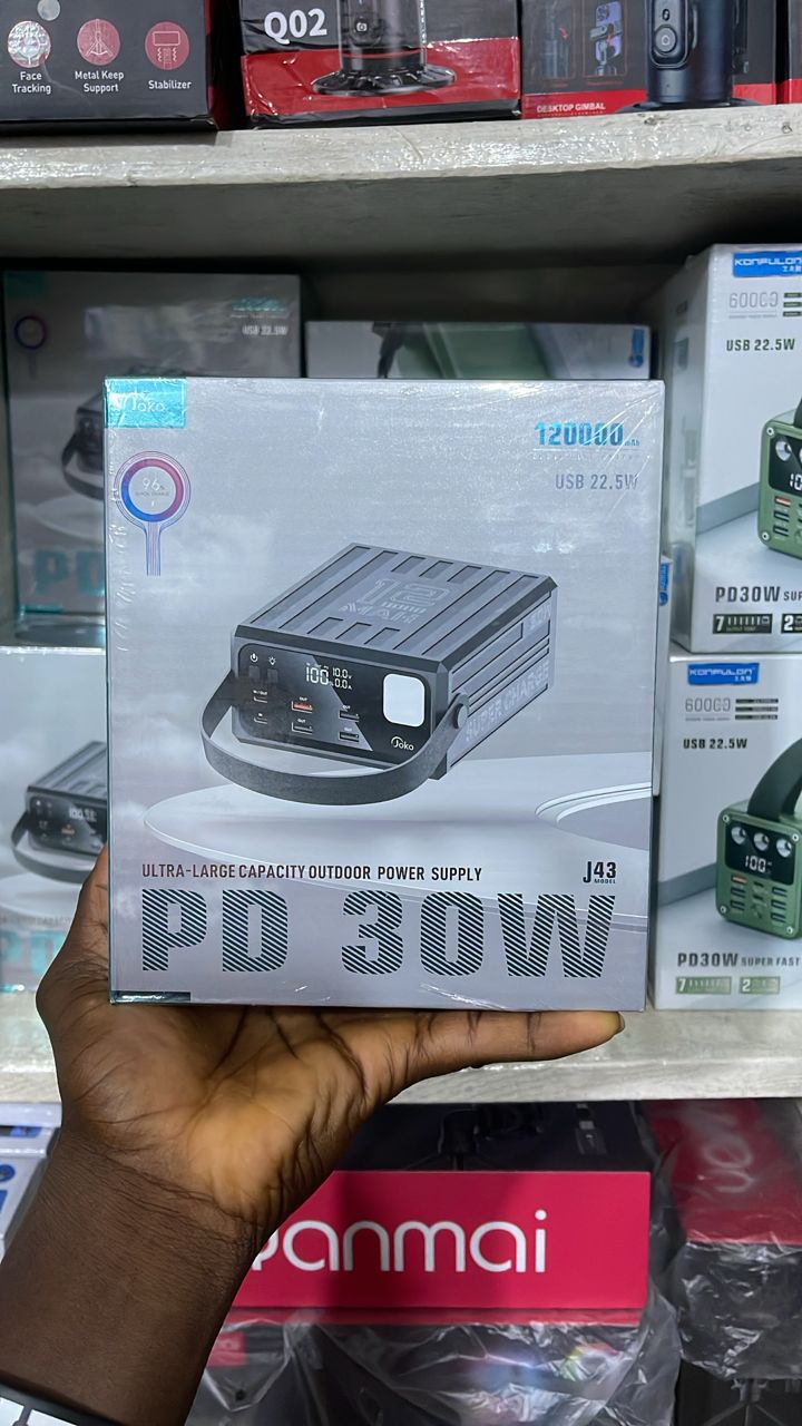 PD 30W, 120000 mAh Power Bank